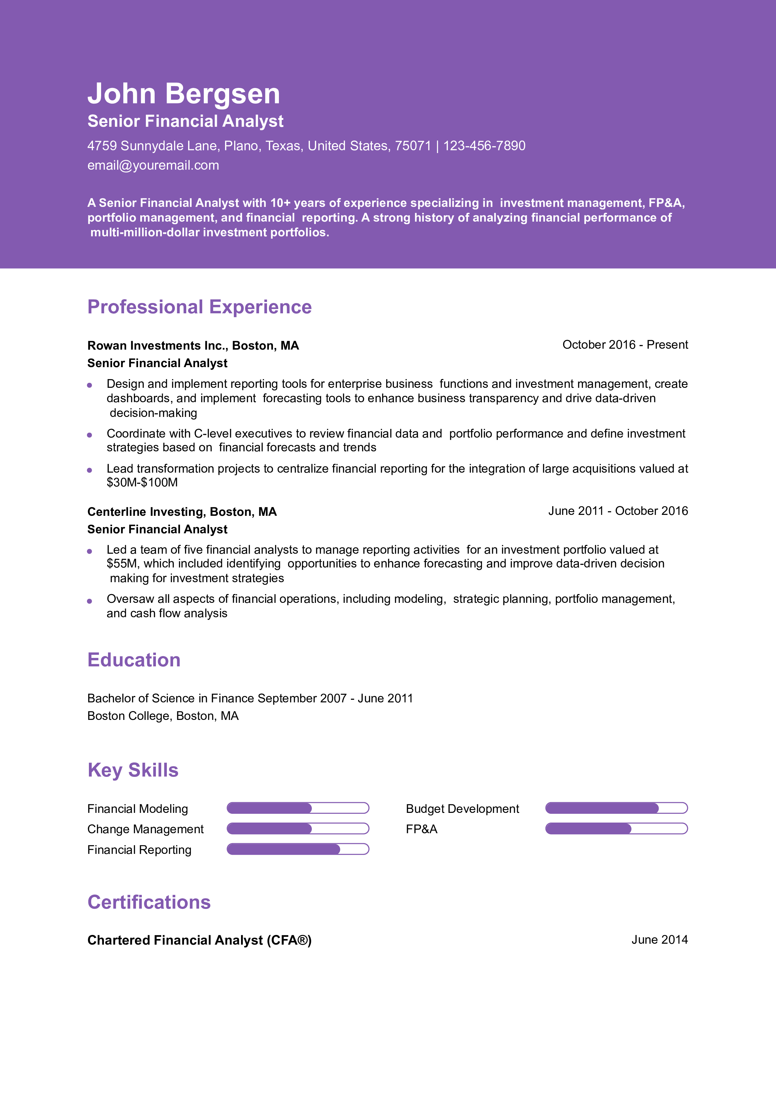 Senior-level Resume
