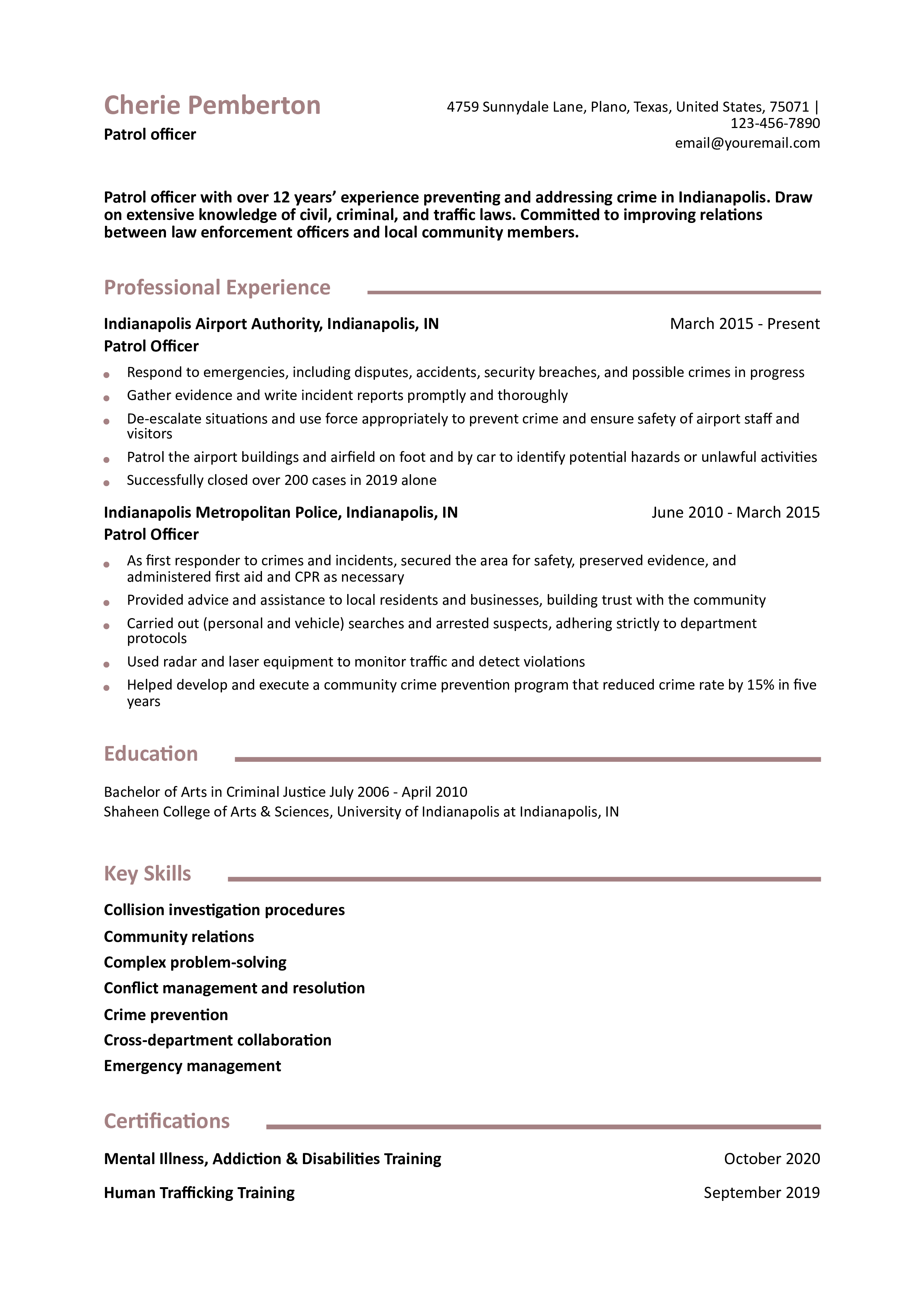 Senior-Level Resume