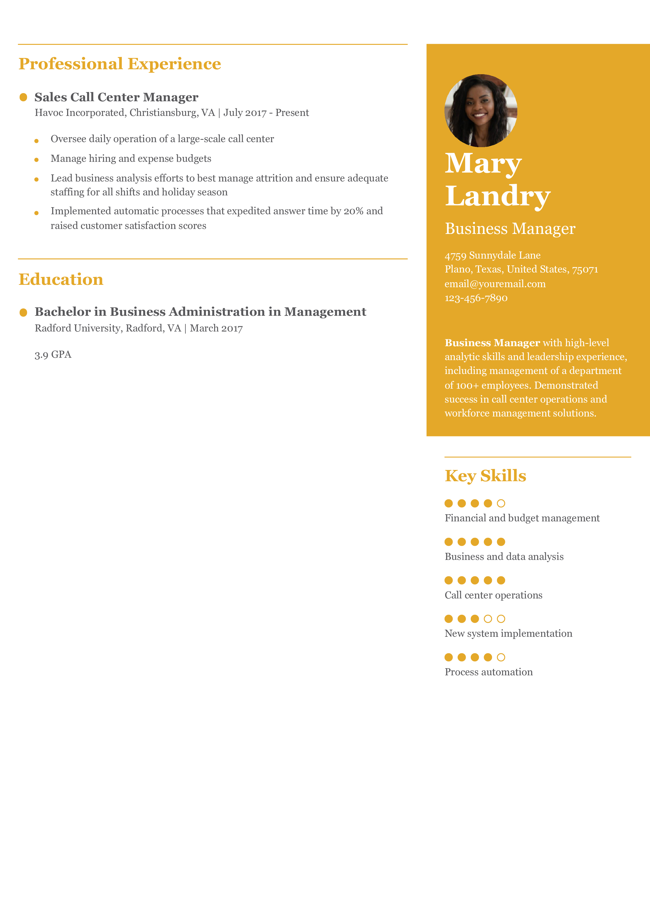 Entry-Level Resume