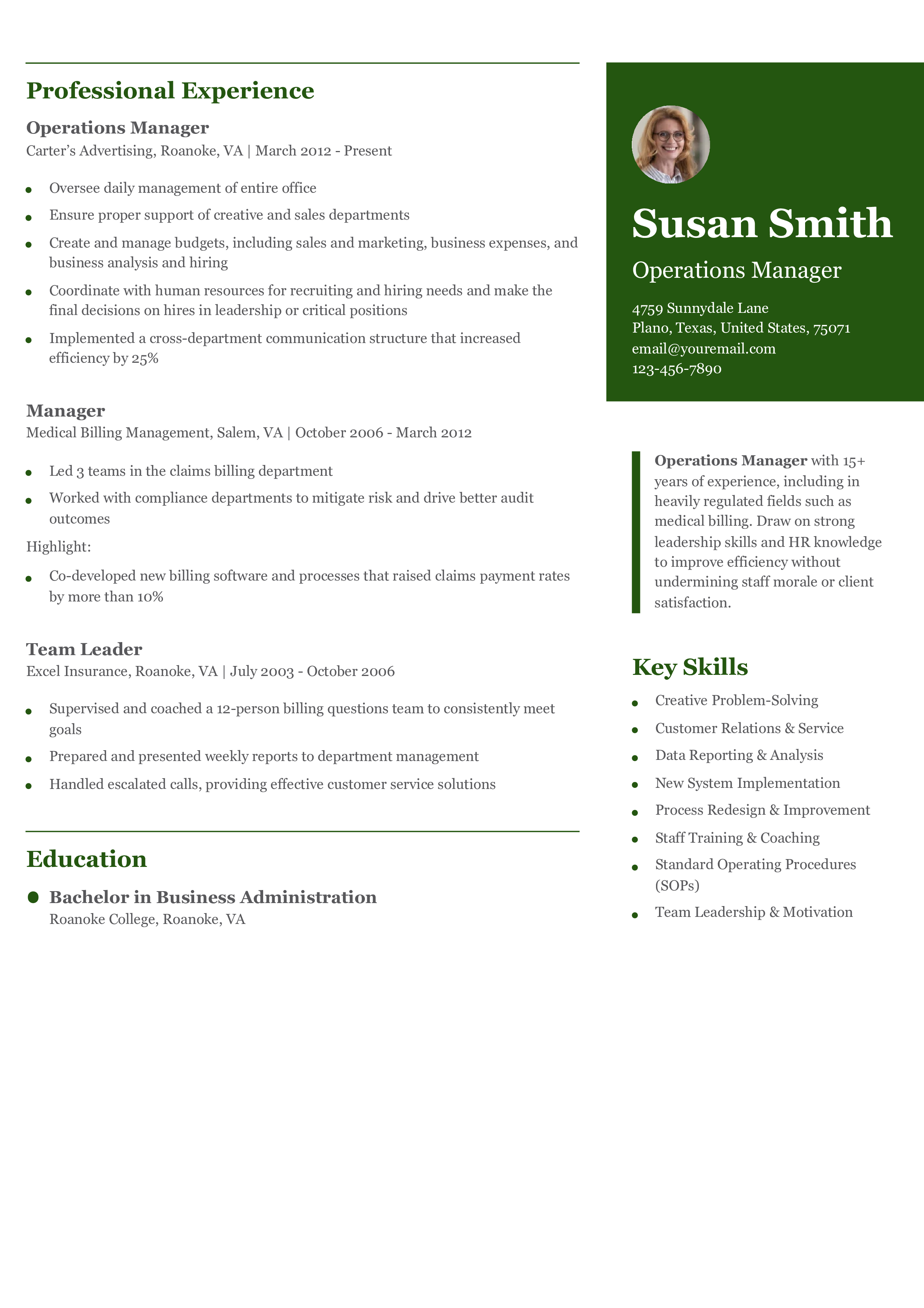 Senior-Level Resume