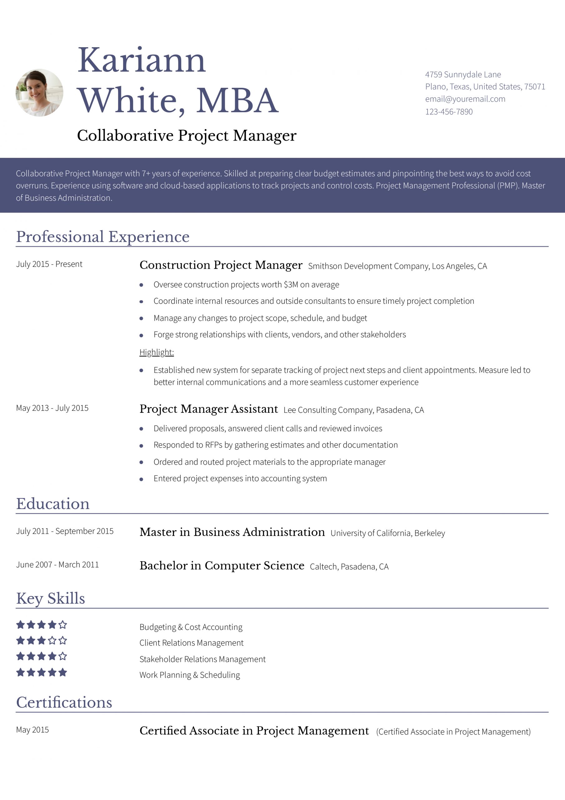 Project Manager Resume Examples and Templates for 2025