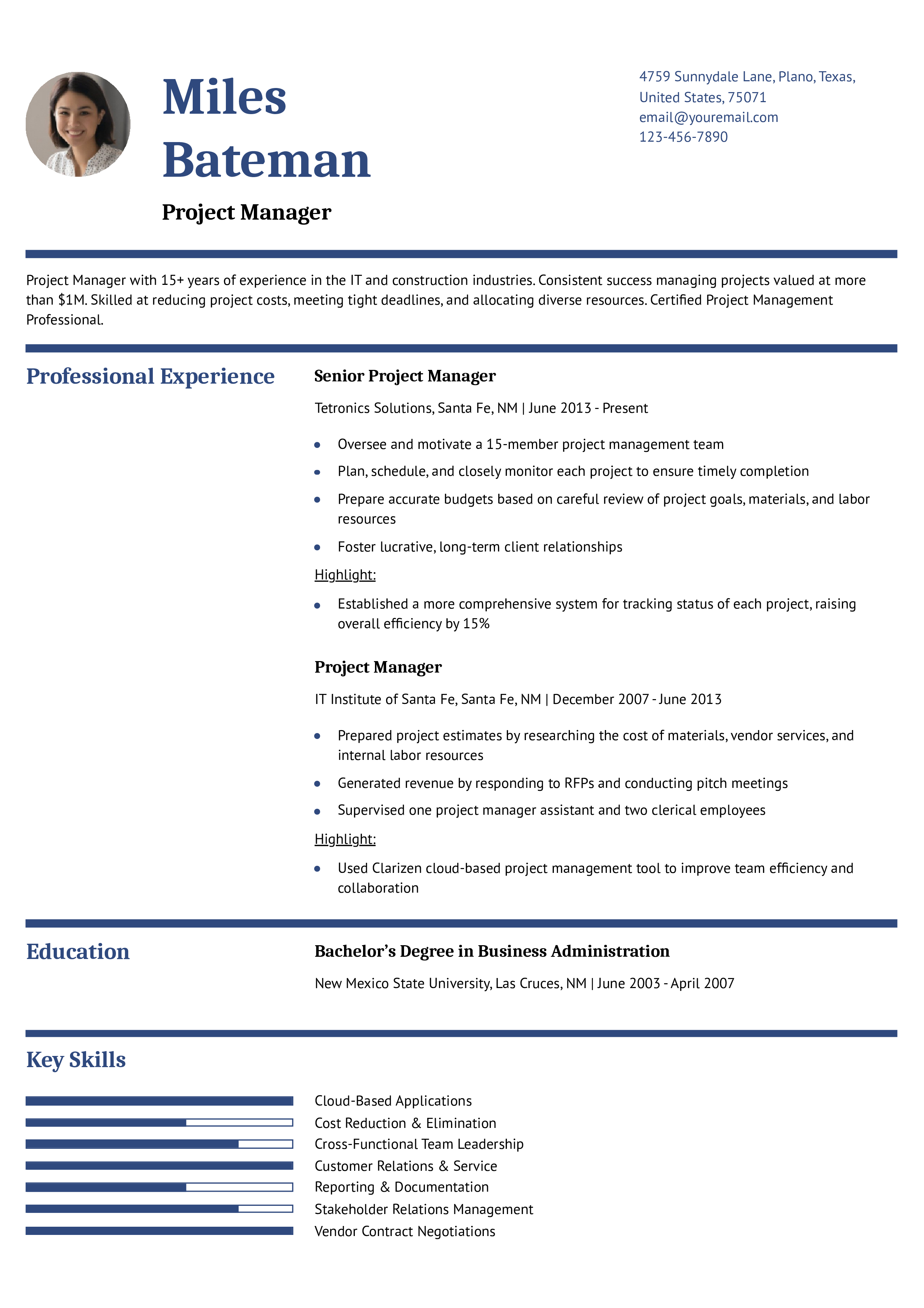 Senior-Level Resume