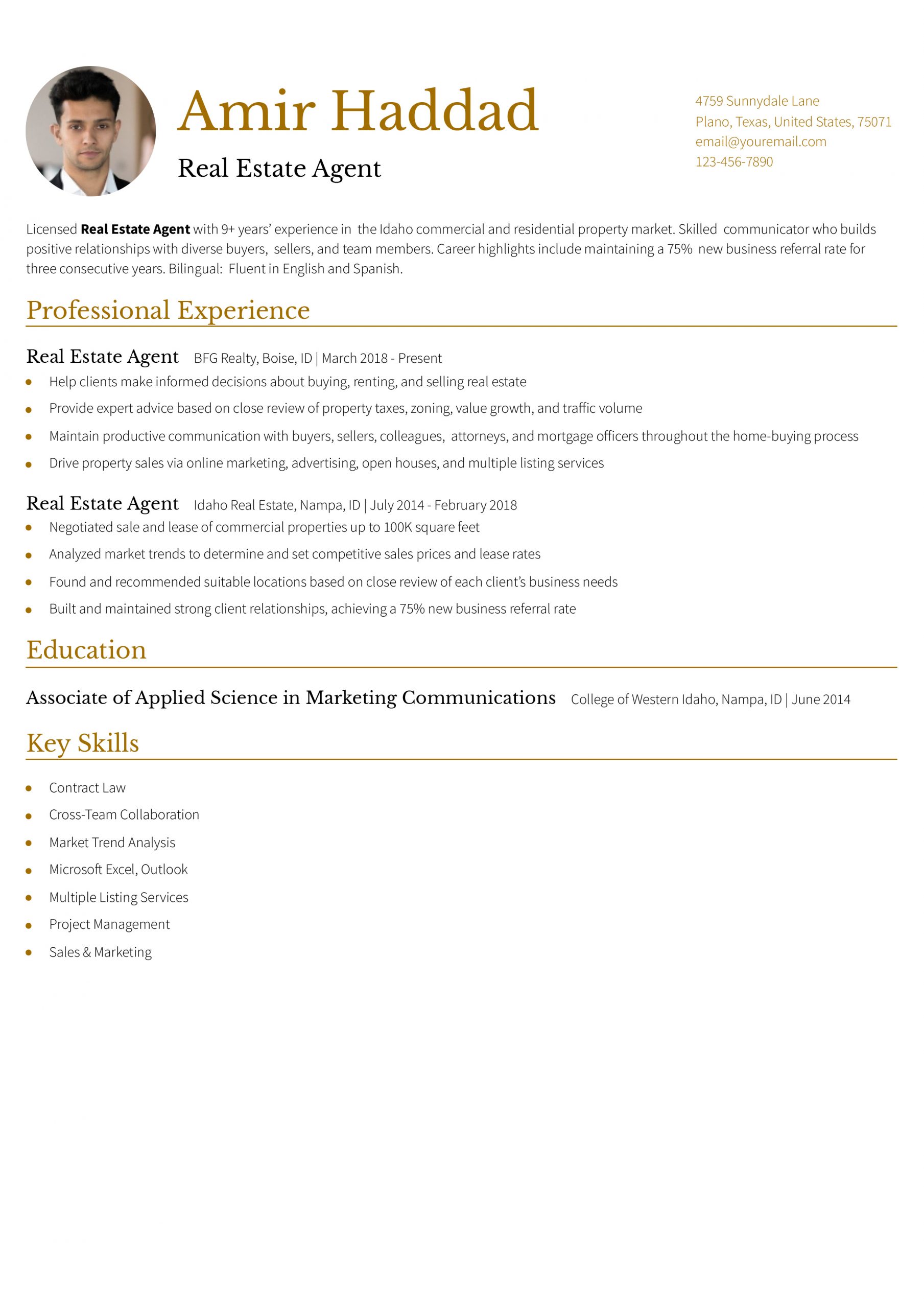 Real Estate Agent Resume Examples and Templates for 2025