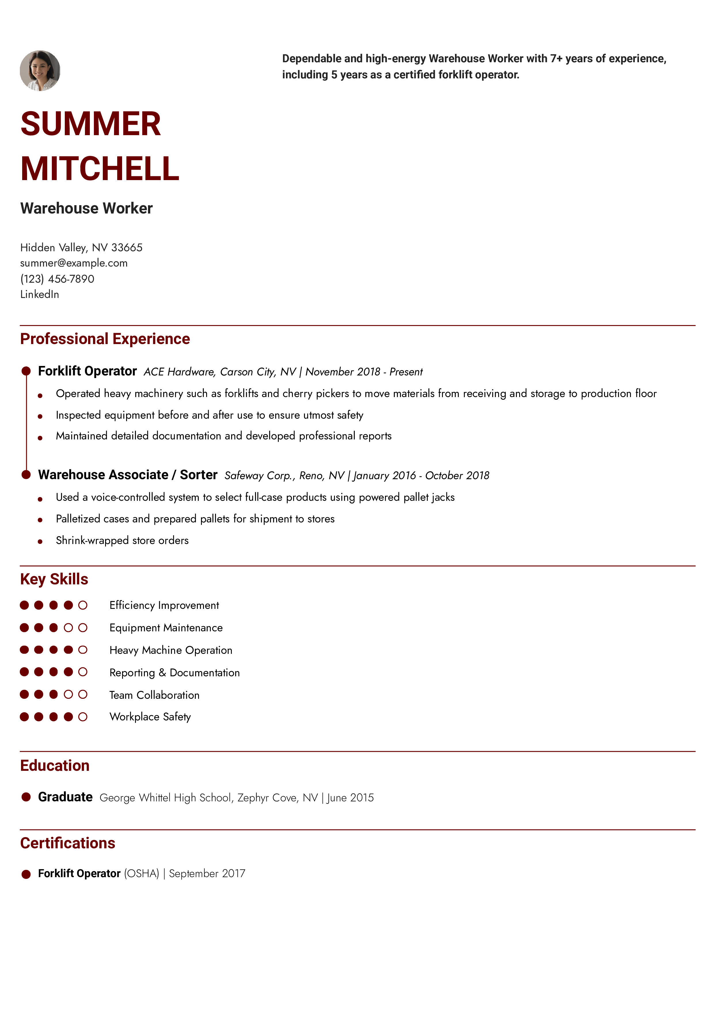 Senior-level Resume