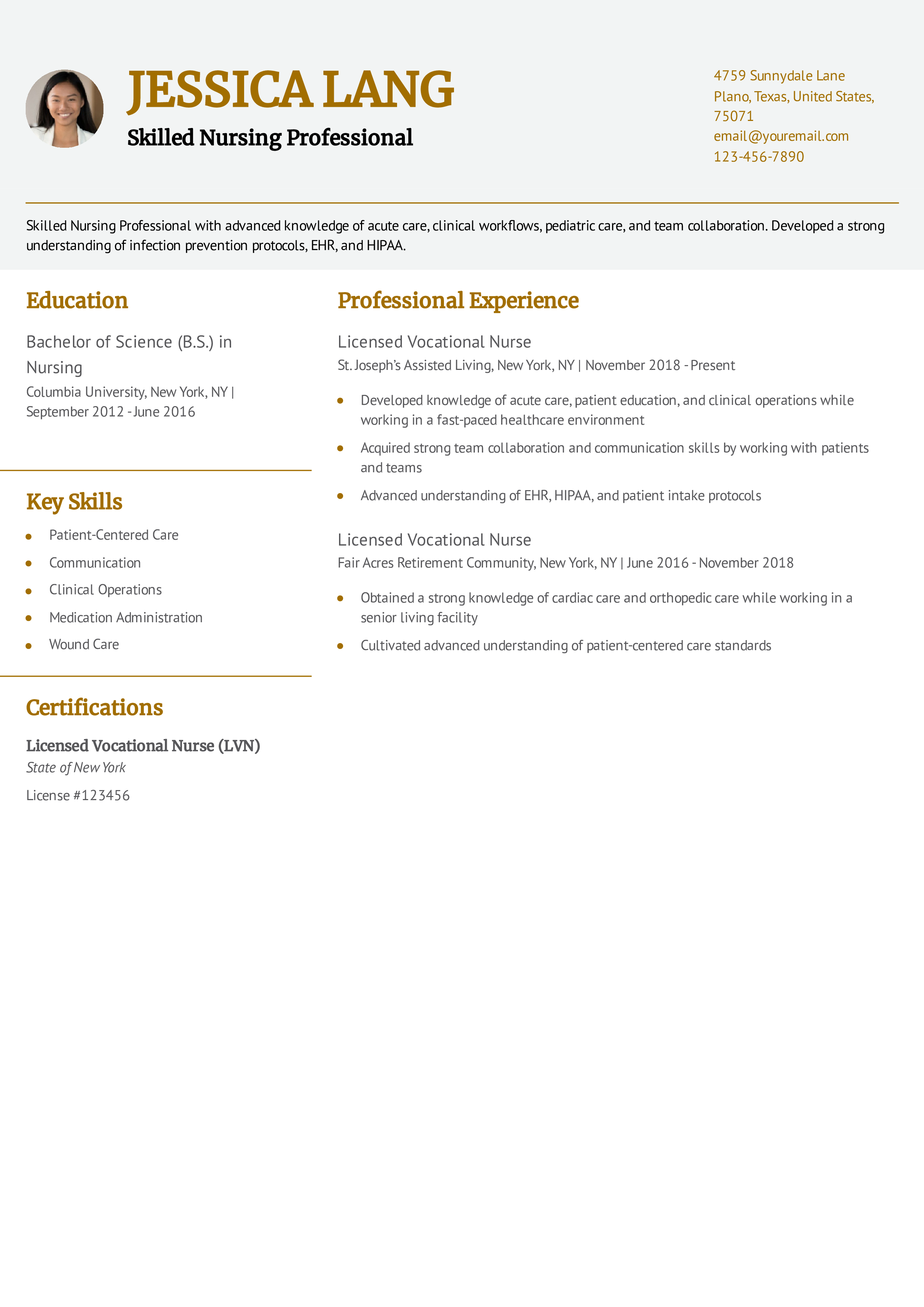 Entry-Level Resume