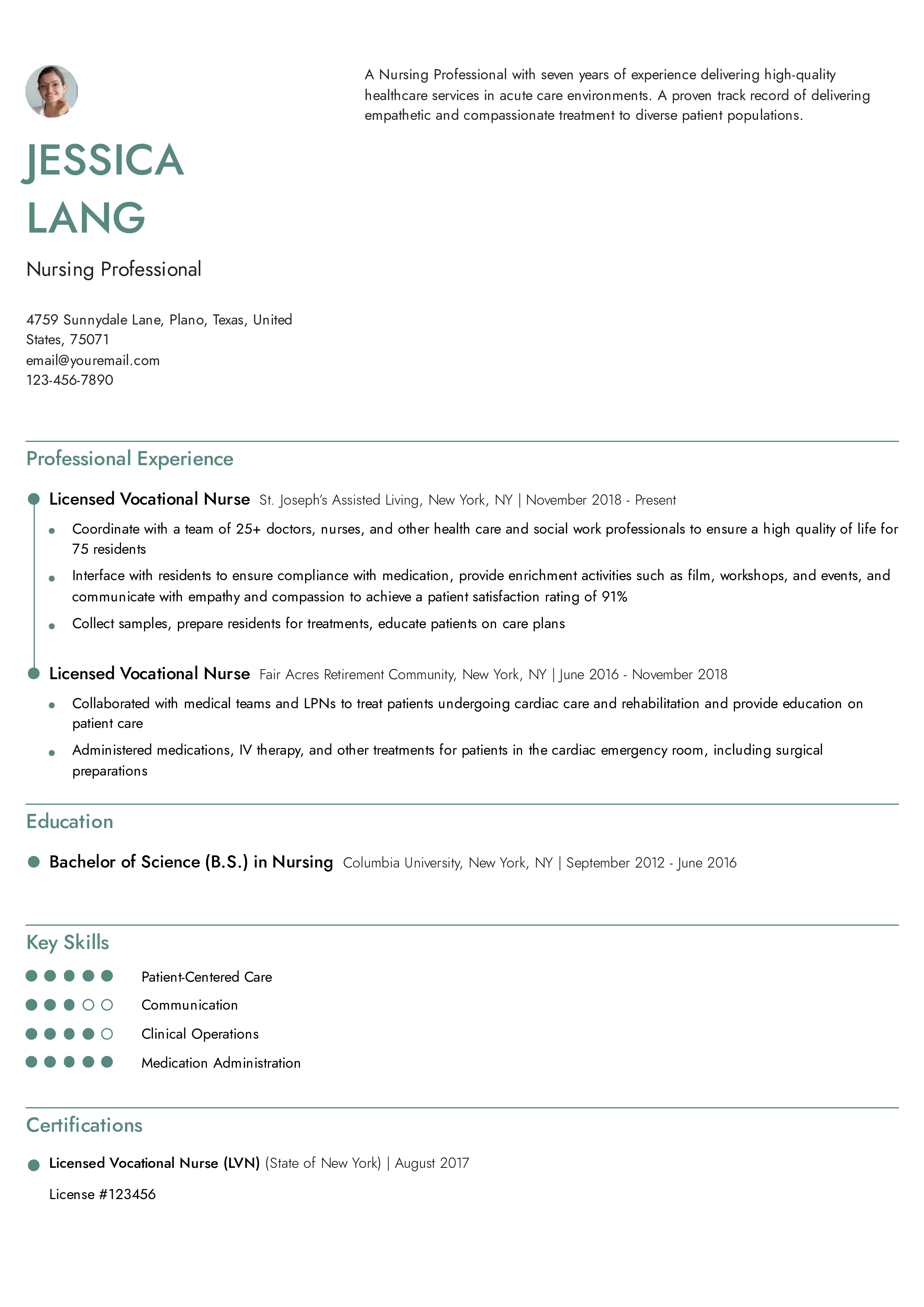 Engaging Resume Template