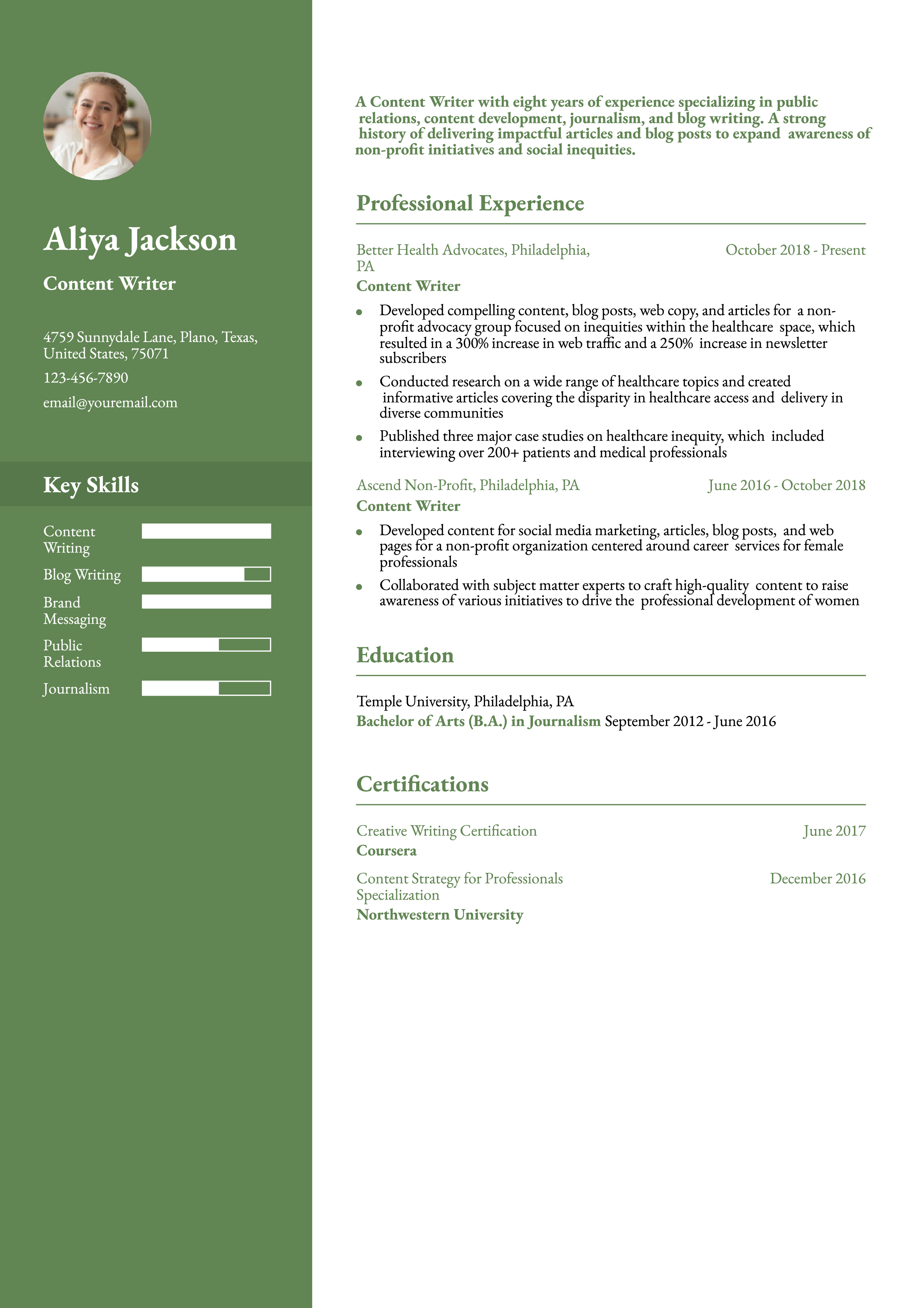 Mid-Career Resume