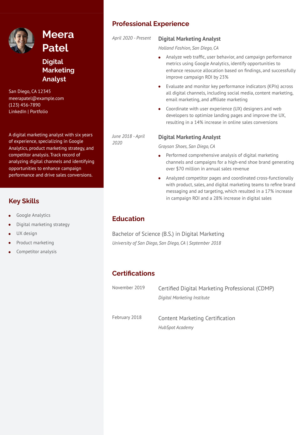 9 Digital Marketing Resume Examples - Digital Marketing Analyst Resume Example Banner Image 