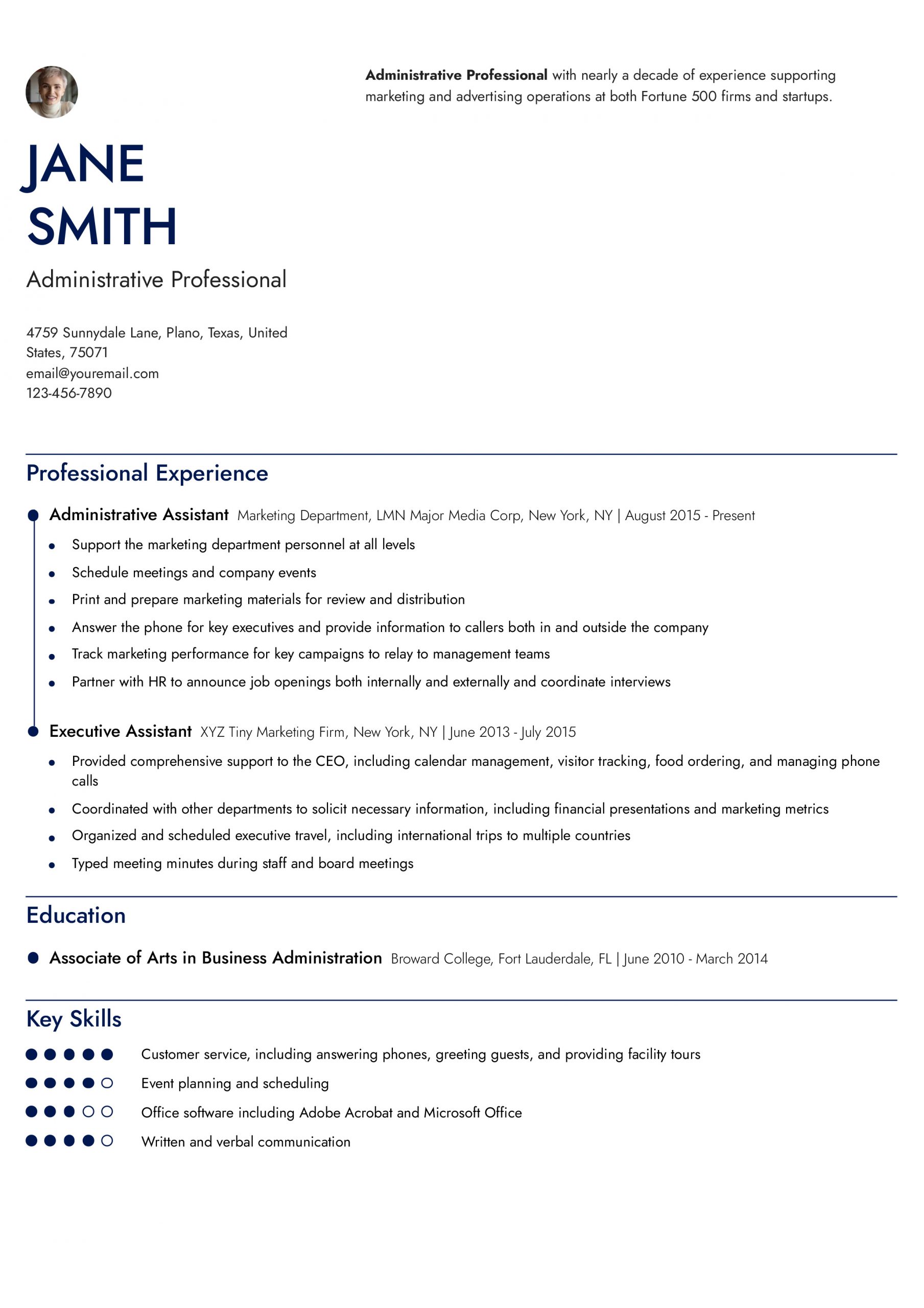 Administrative Assistant Resume Examples and Templates for 2025
