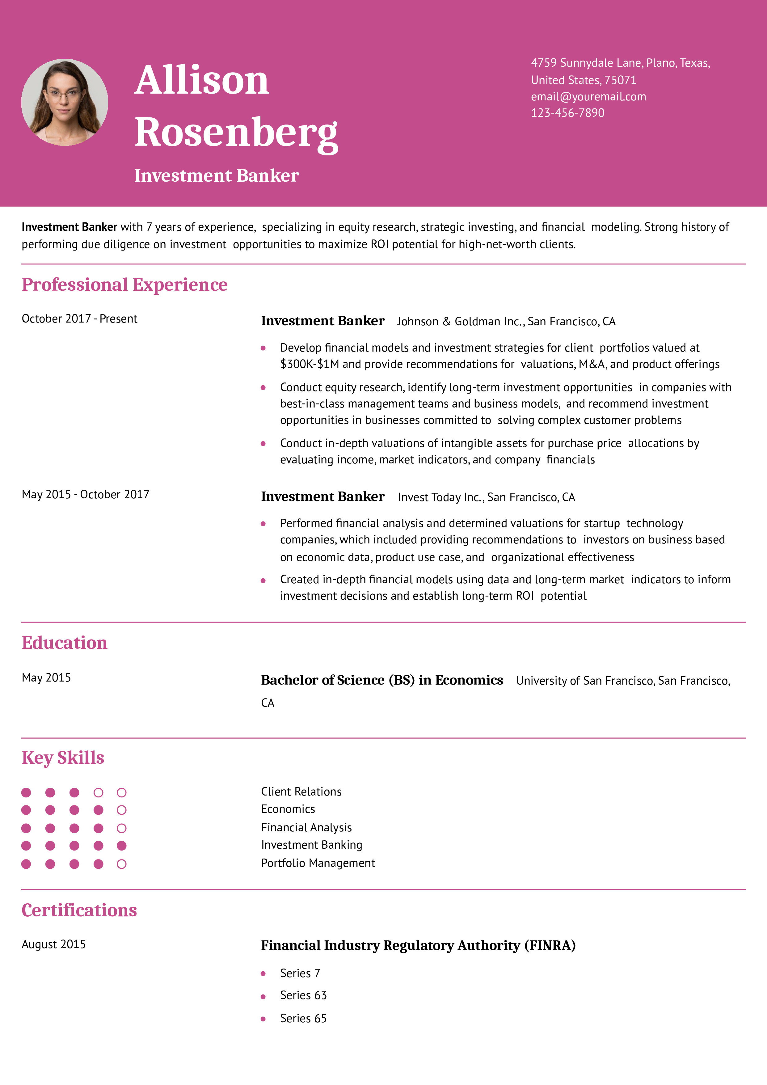 Finance Mid Level
