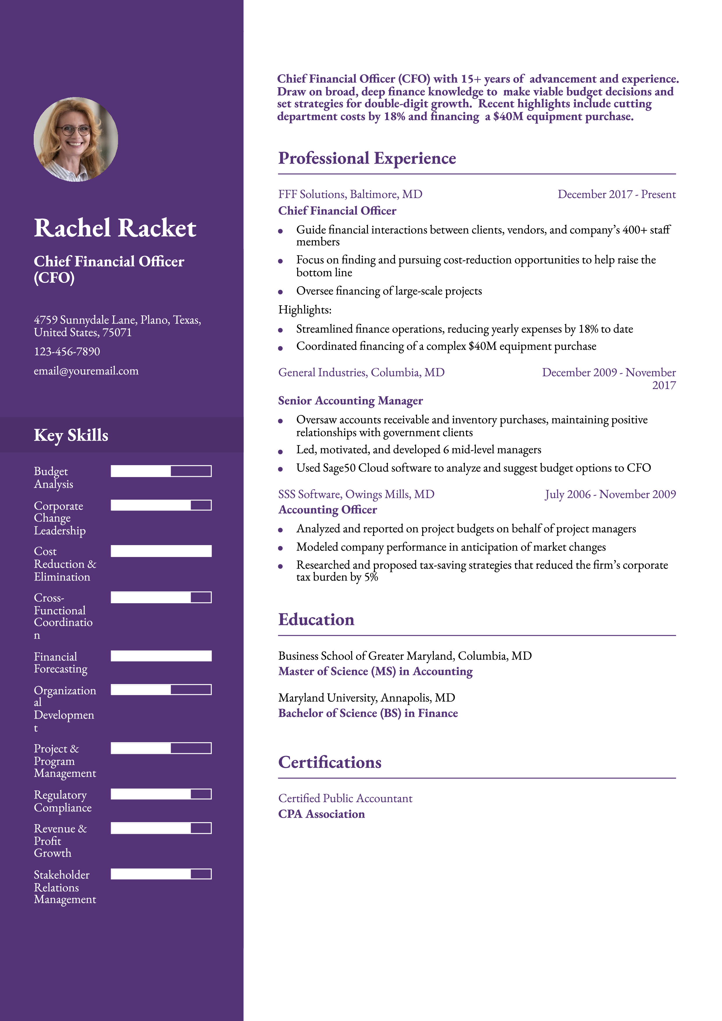 Senior-Level Resume