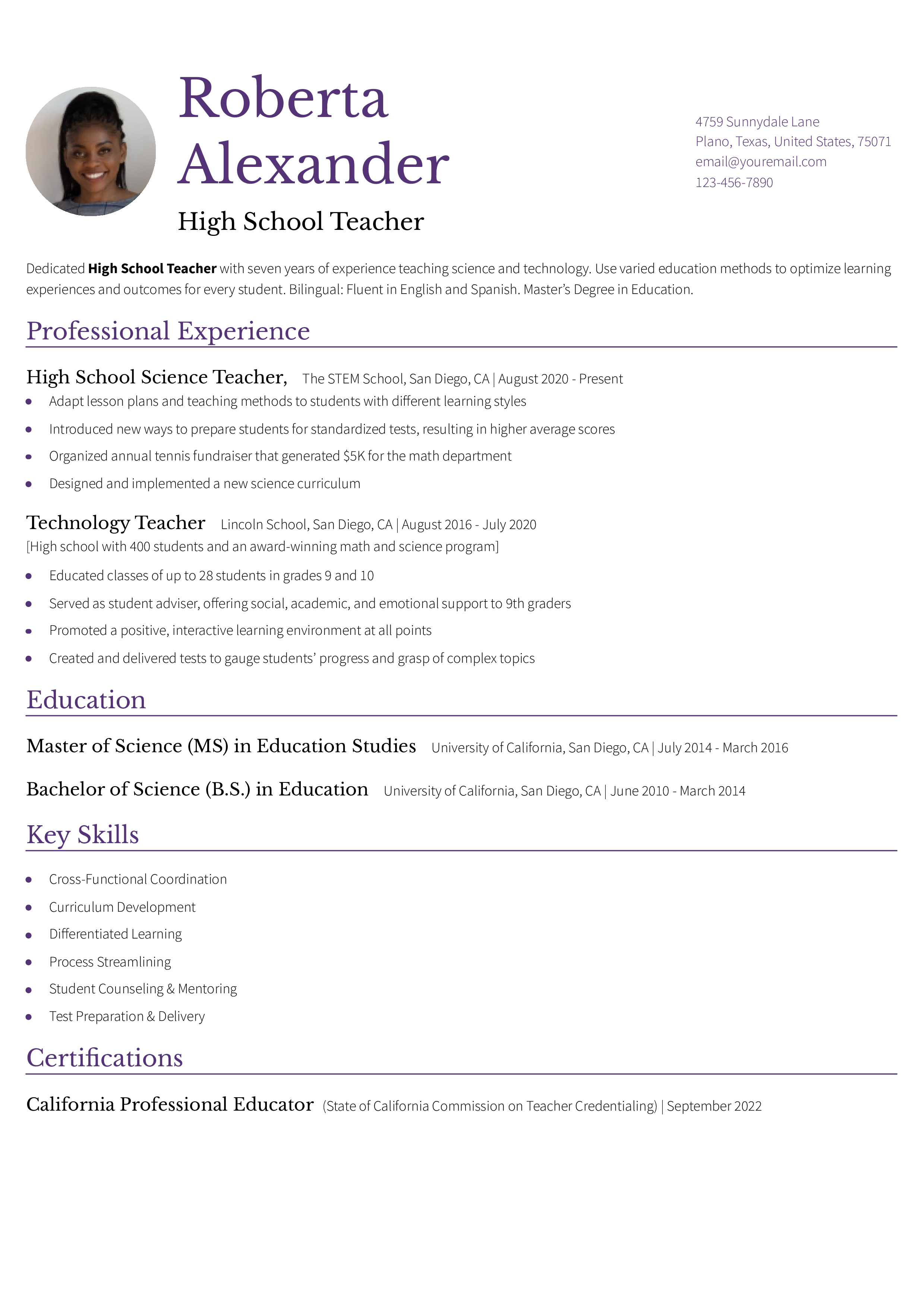 Modest Resume Template