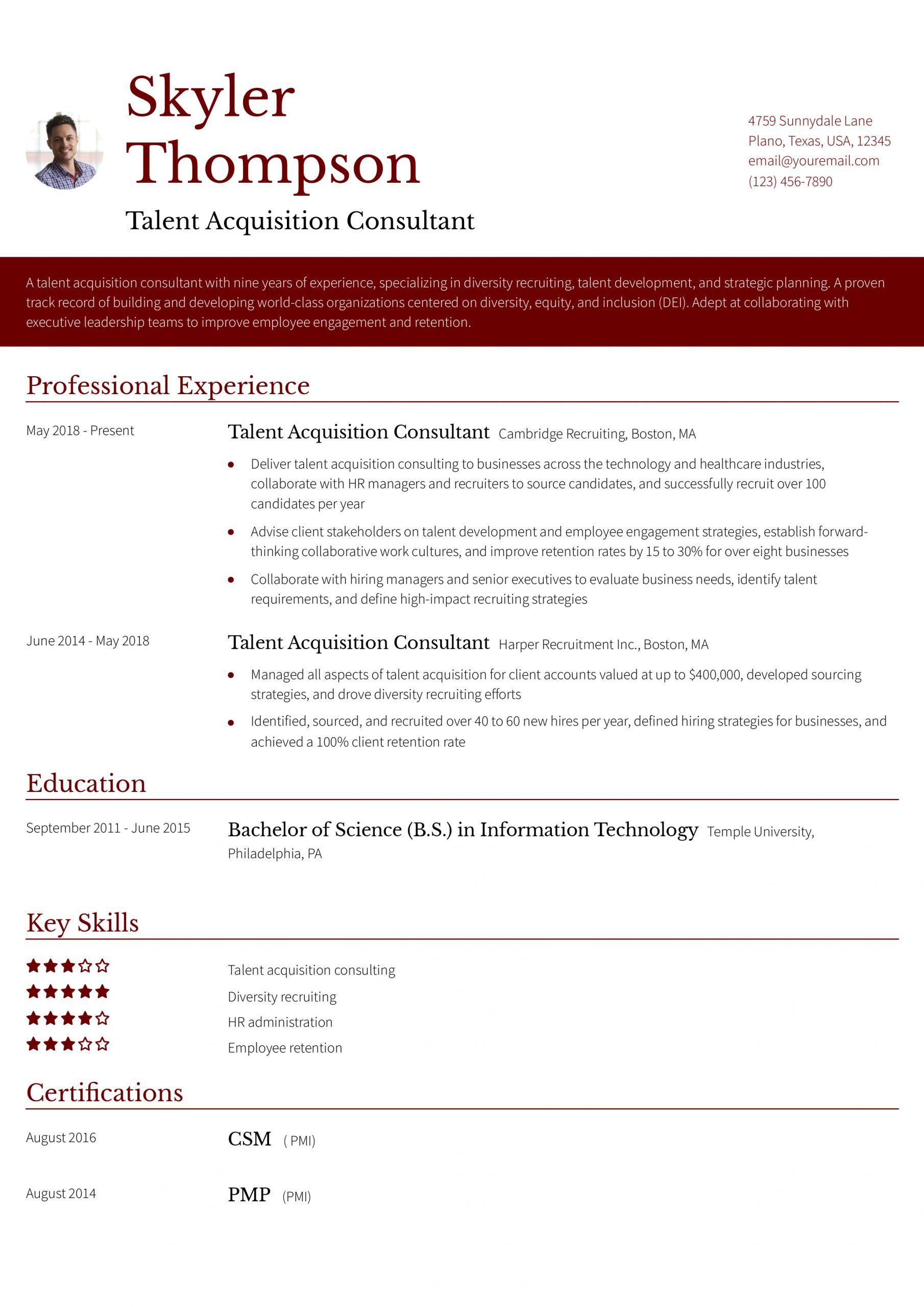 Consulting Resume Examples and Templates for 2025