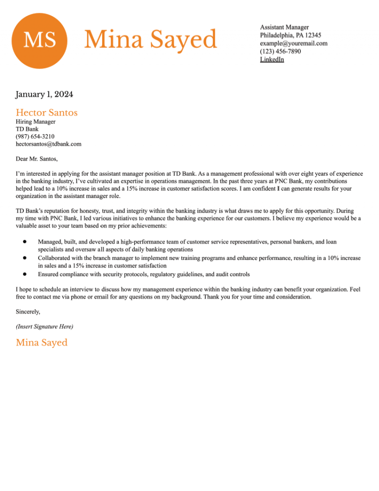 Staff Assistant Cover Letter Example And Template For 2024 – MSFNUA