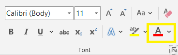 Font color 