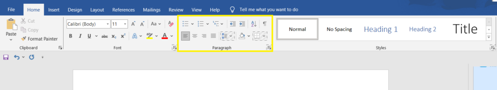 Paragraph Settings