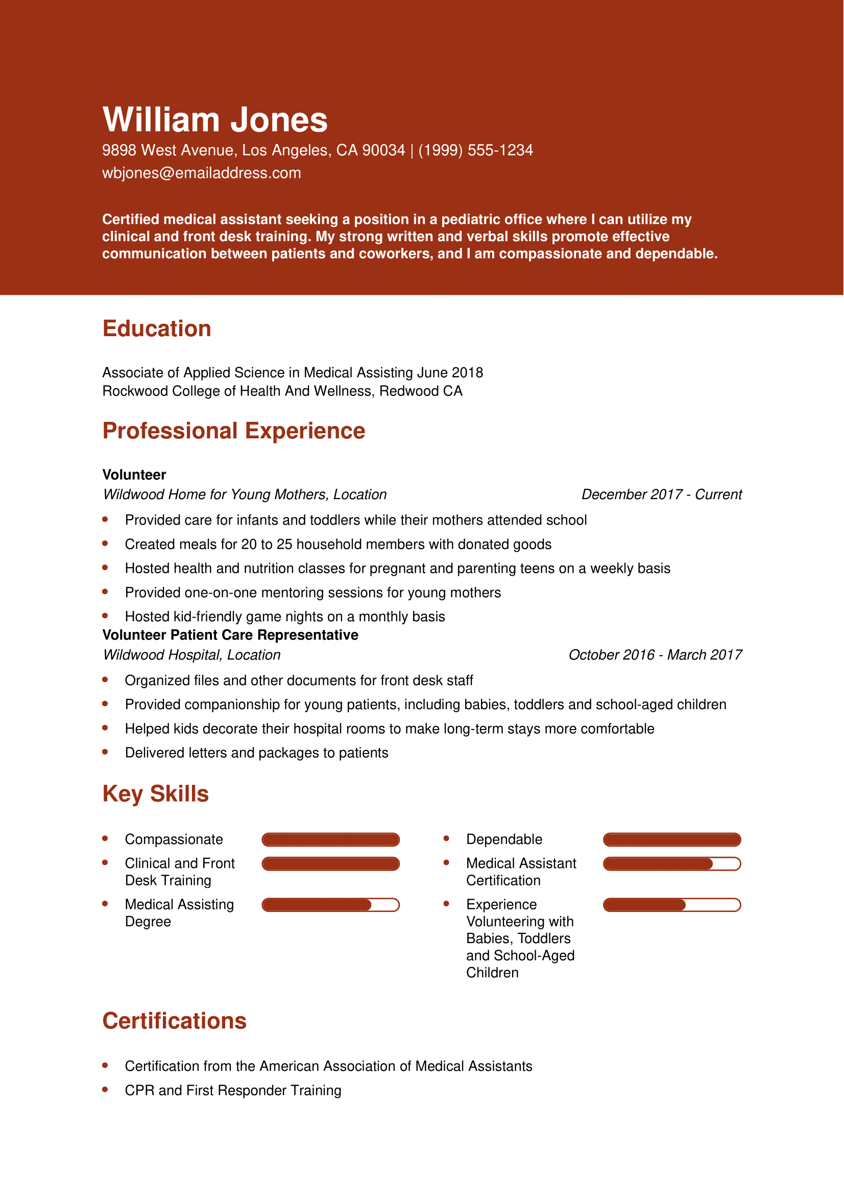 Basic ATS-Friendly Resume Example