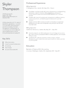Billing Specialist Resume Examples and Templates Banner Image