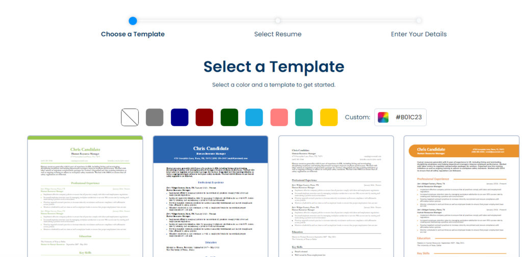 Choose a template