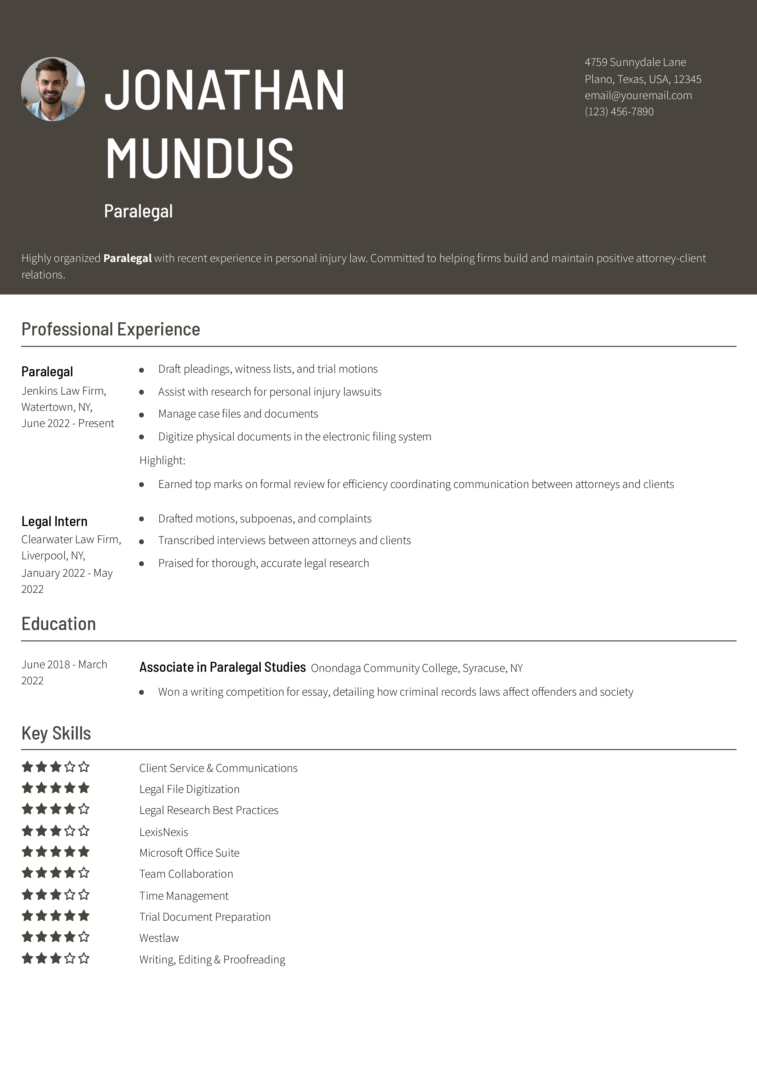 Entry-level Resume