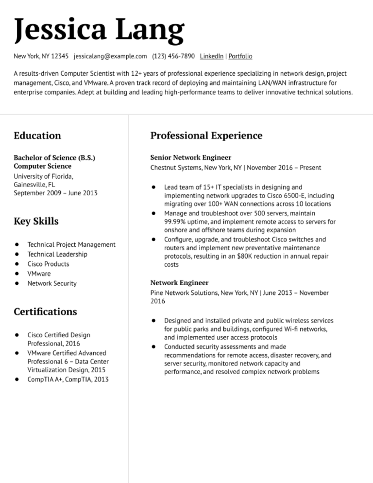 Computer Science Resume Examples and Templates Banner Image