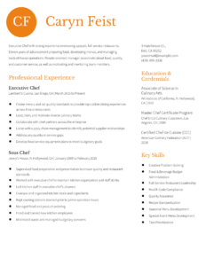 Culinary Resume Examples and Templates Banner Image