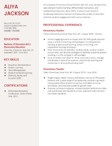 Elementary Teacher Resume Examples and Templates Banner Image