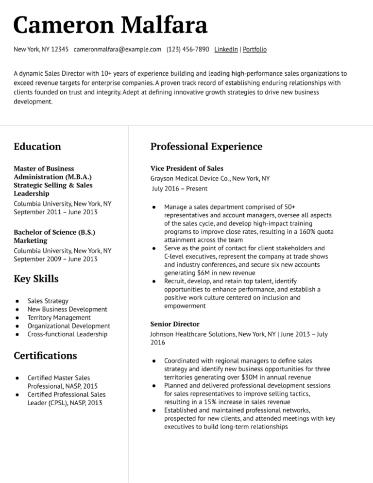 Executive Resume Examples and Templates Banner Image