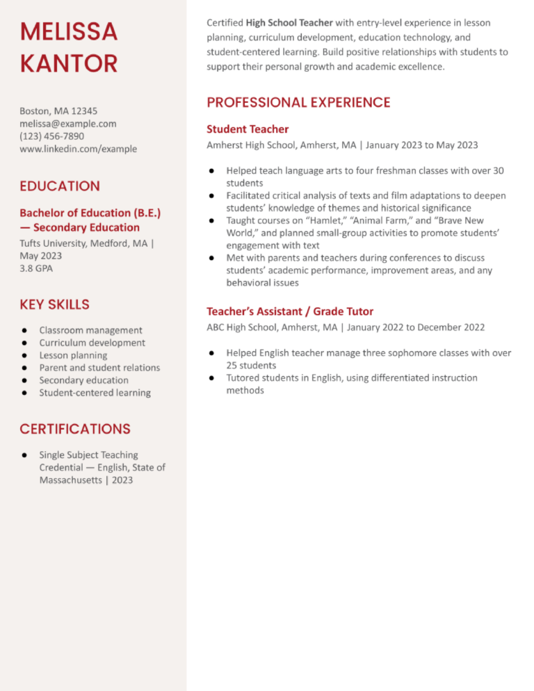 First Year Teacher Resume Examples And Templates For 2024 first-year-teacher-resume-examples-and-templates-for-2024