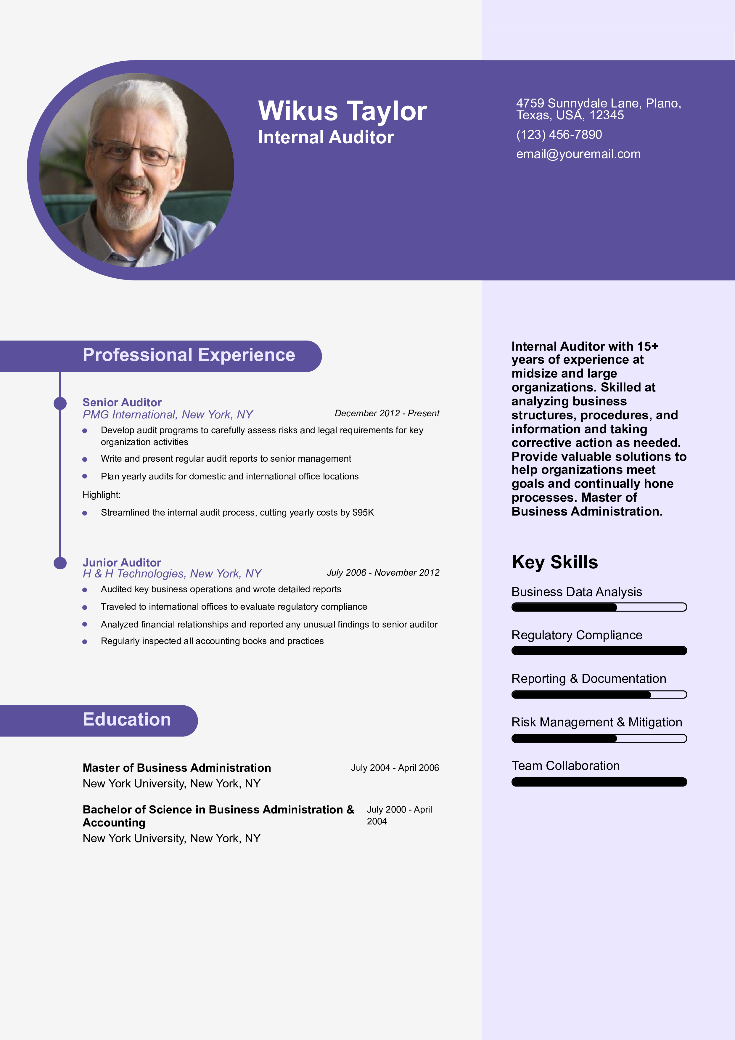Senior-Level Resume