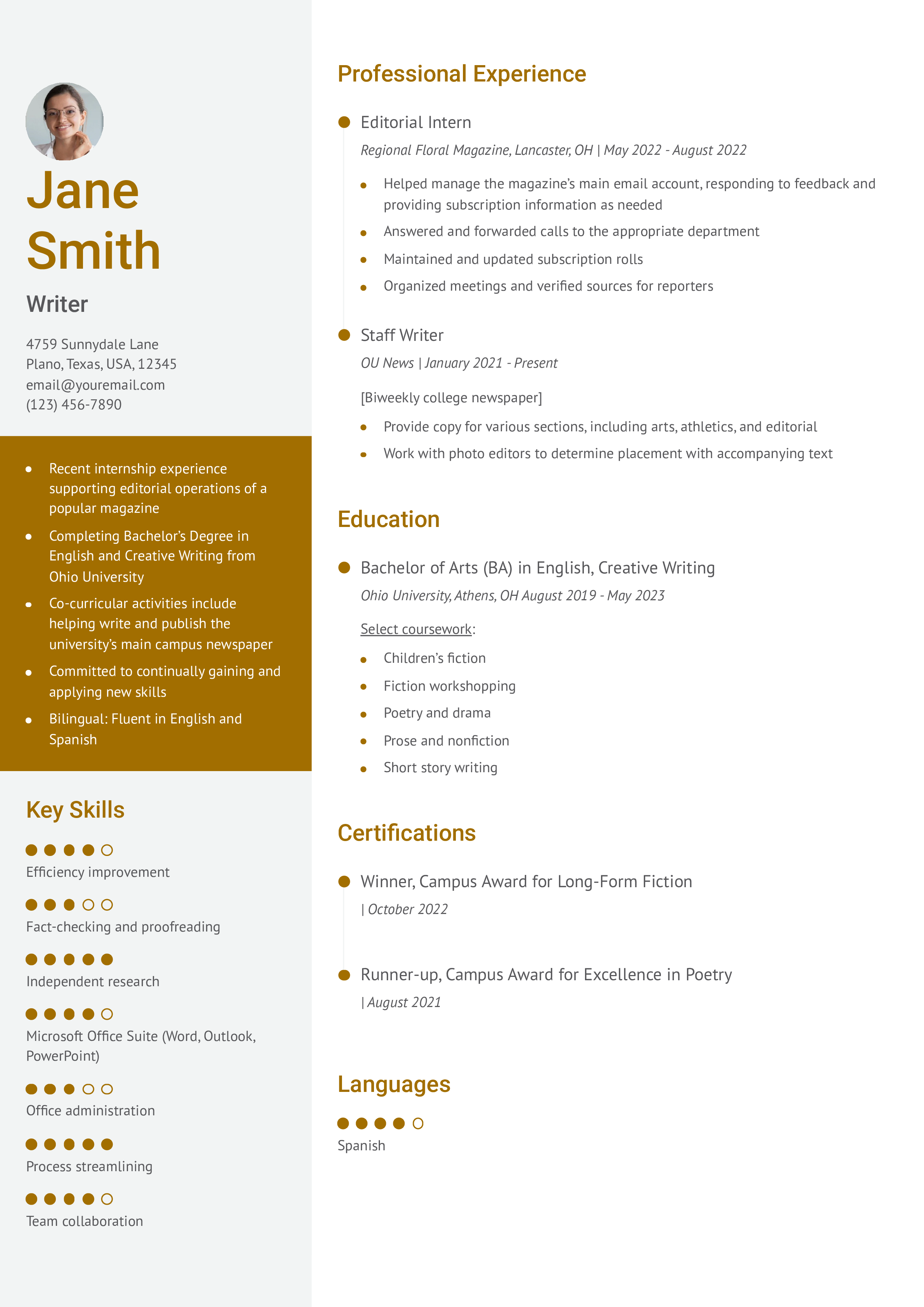 Entry-level Resume