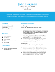Salon Manager Resume Examples and Templates Banner Image