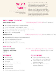 Security Officer Resume Examples and Templates Banner Image