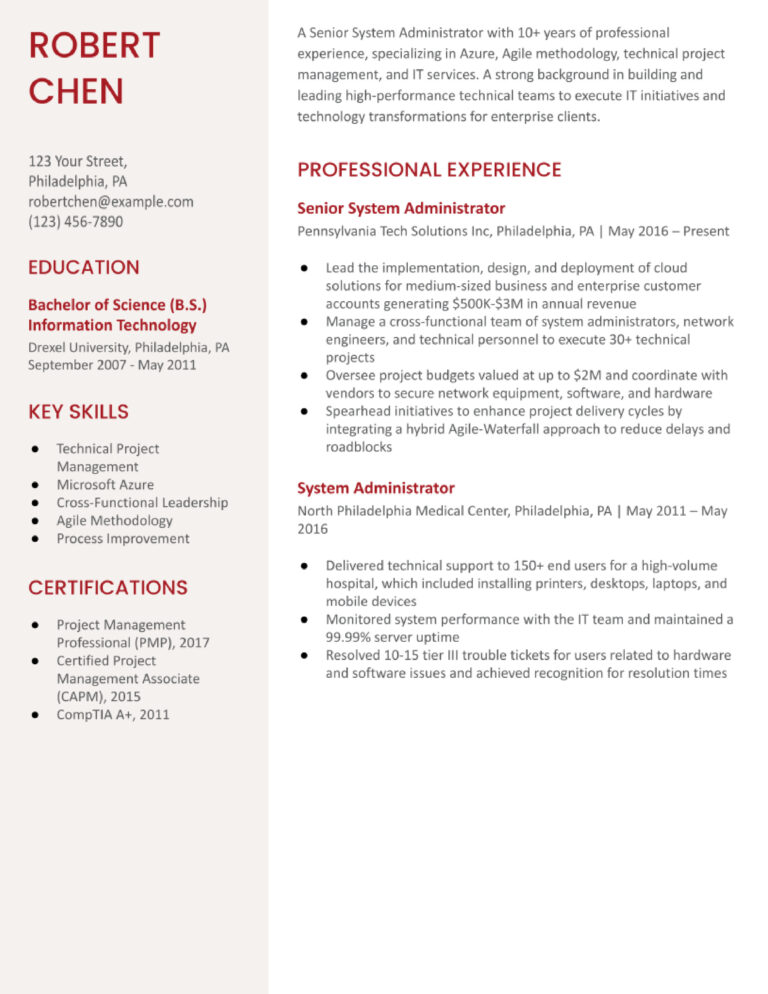 System Administrator Resume Examples and Templates Banner Image