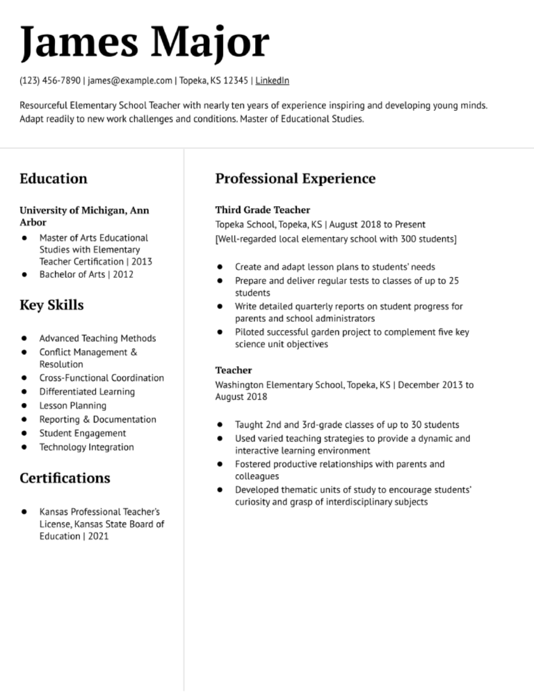 Teacher Resume Templates and Examples Banner Image