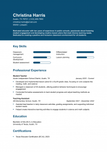 Education Resume Example