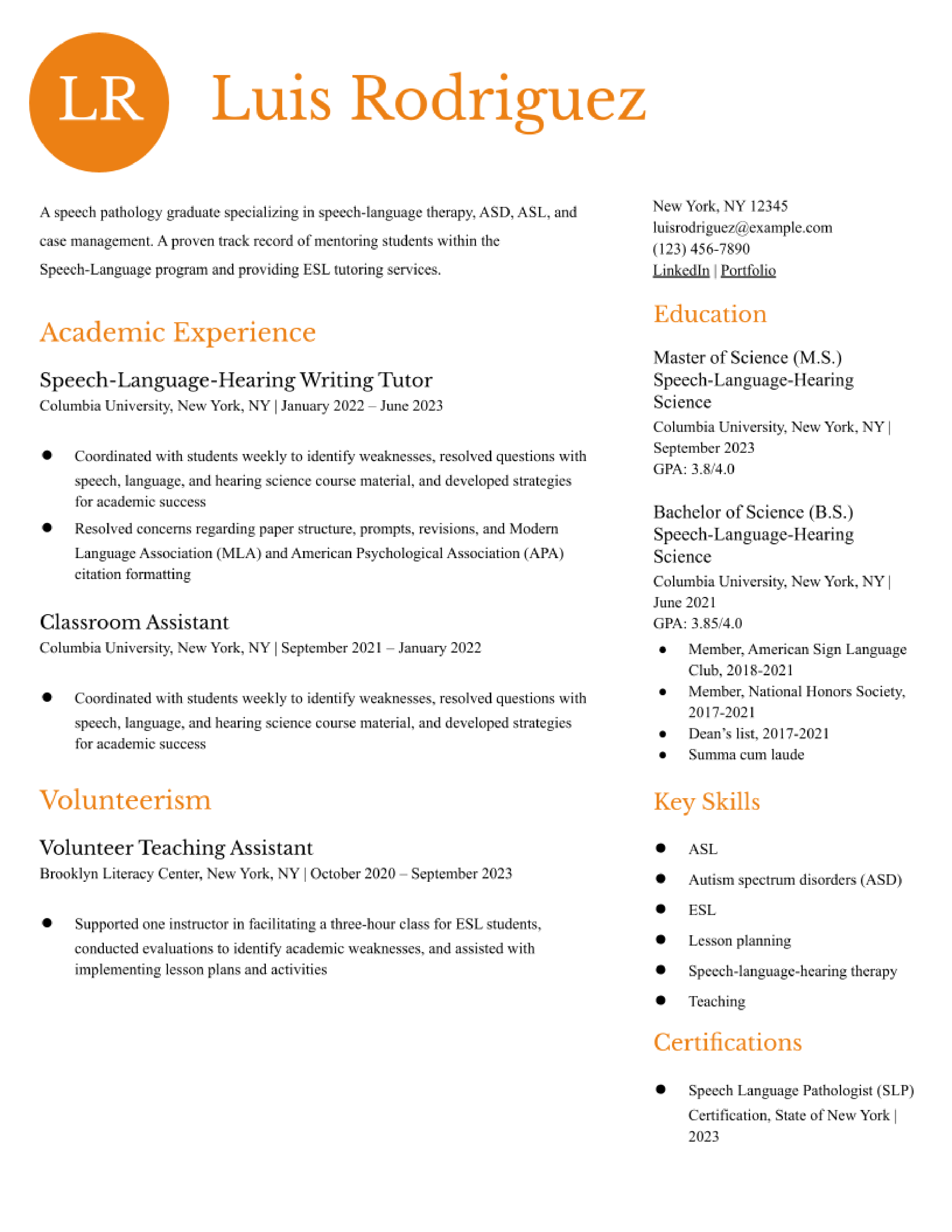 Senior-Level Resume