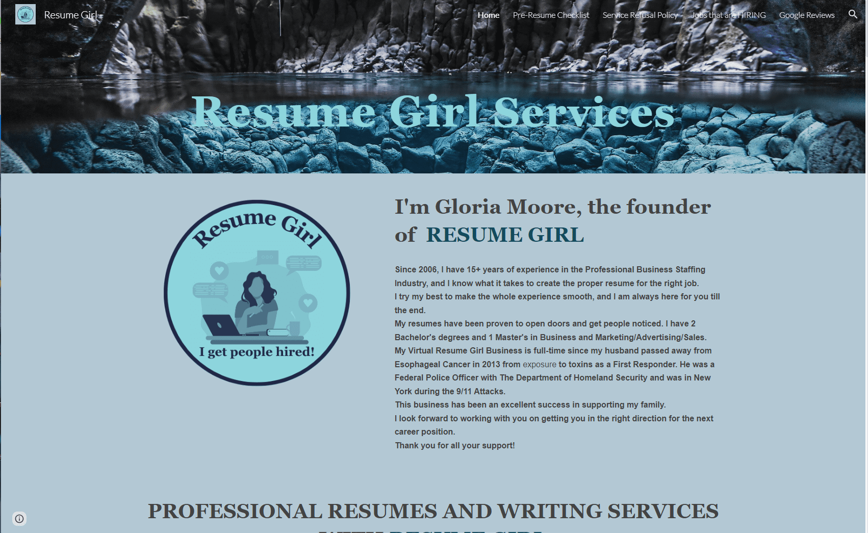 Resume Girl Homepage