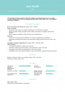 Accountant Resume Examples Senior-Level