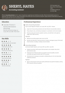 Accounting Assistant Resume Examples Senior-Level