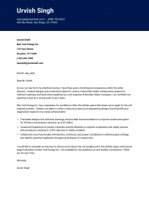 Civil Engineering Cover Letter Example #2
