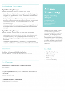 Digital Marketing Resume Examples Senior-Level
