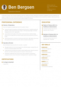 Director Resume Examples Senior-Level