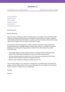 Executive Cover Letter Example #3
