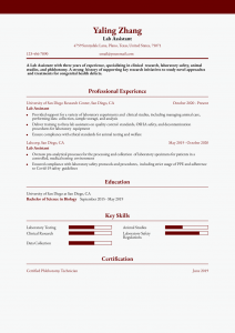 Lab Assistant Resume Examples Entry Level