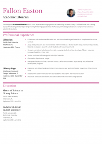 Librarian Resume Examples Mid-Career