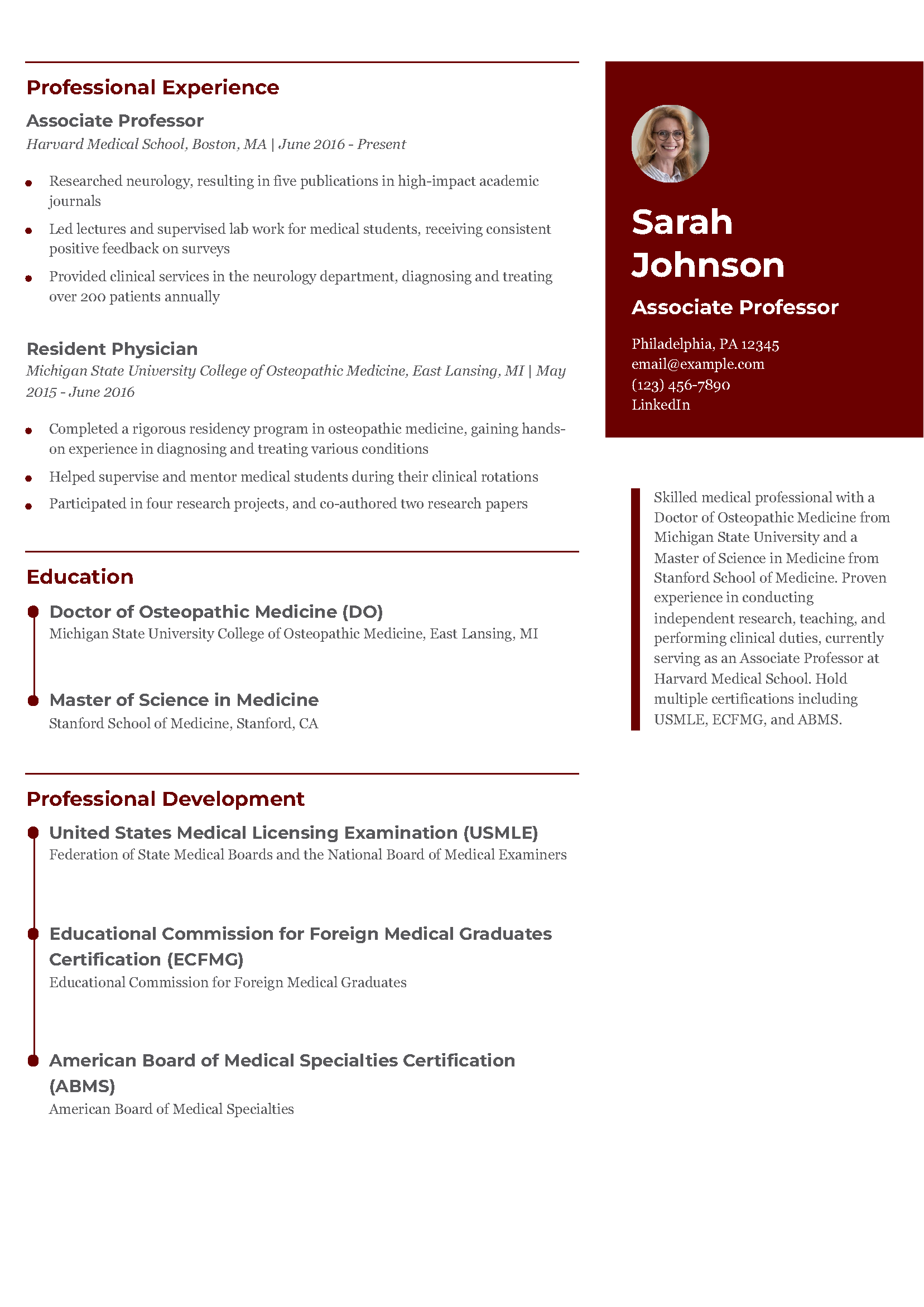 12 Medical Resume Examples and - Medical School Resume Example Banner Image