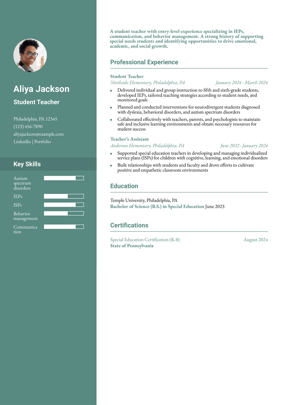 Student Teacher Resume Examples and Templates for 2025