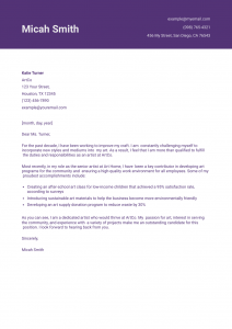 Artist Cover Letter Example #3