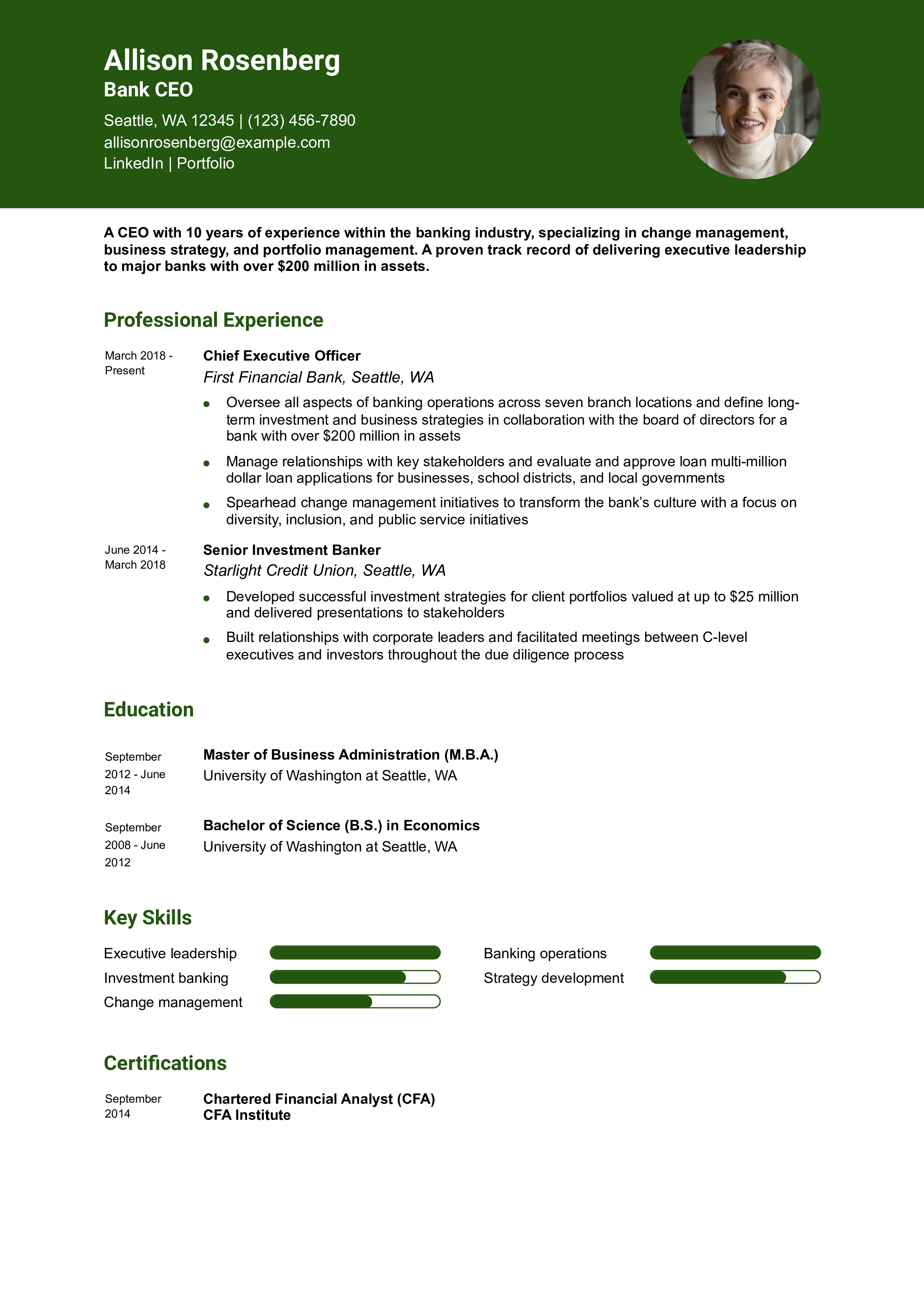 Senior-Level Resume